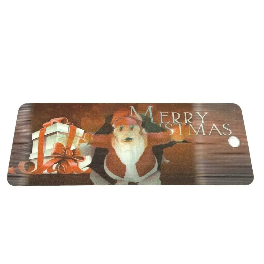 3-D Lenticular Bookmark Santa Claus Merry‎ Christmas XMAS Holidays Plastic 3D